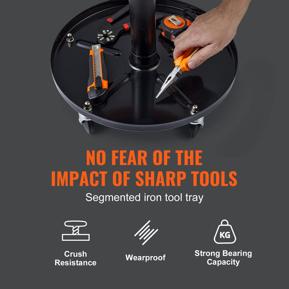 VEVOR Mechanic Stool five 360-degree casters for smooth movement