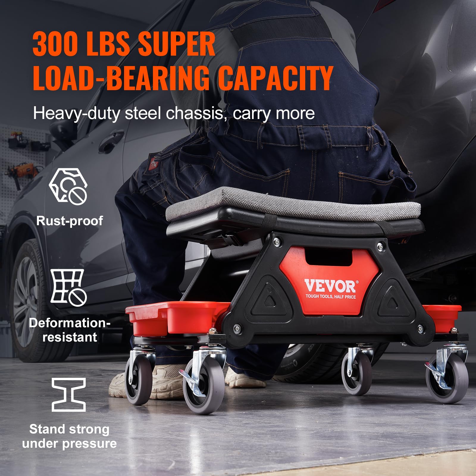 VEVOR pull-out drawer adds extra storage for wrenches and sockets.