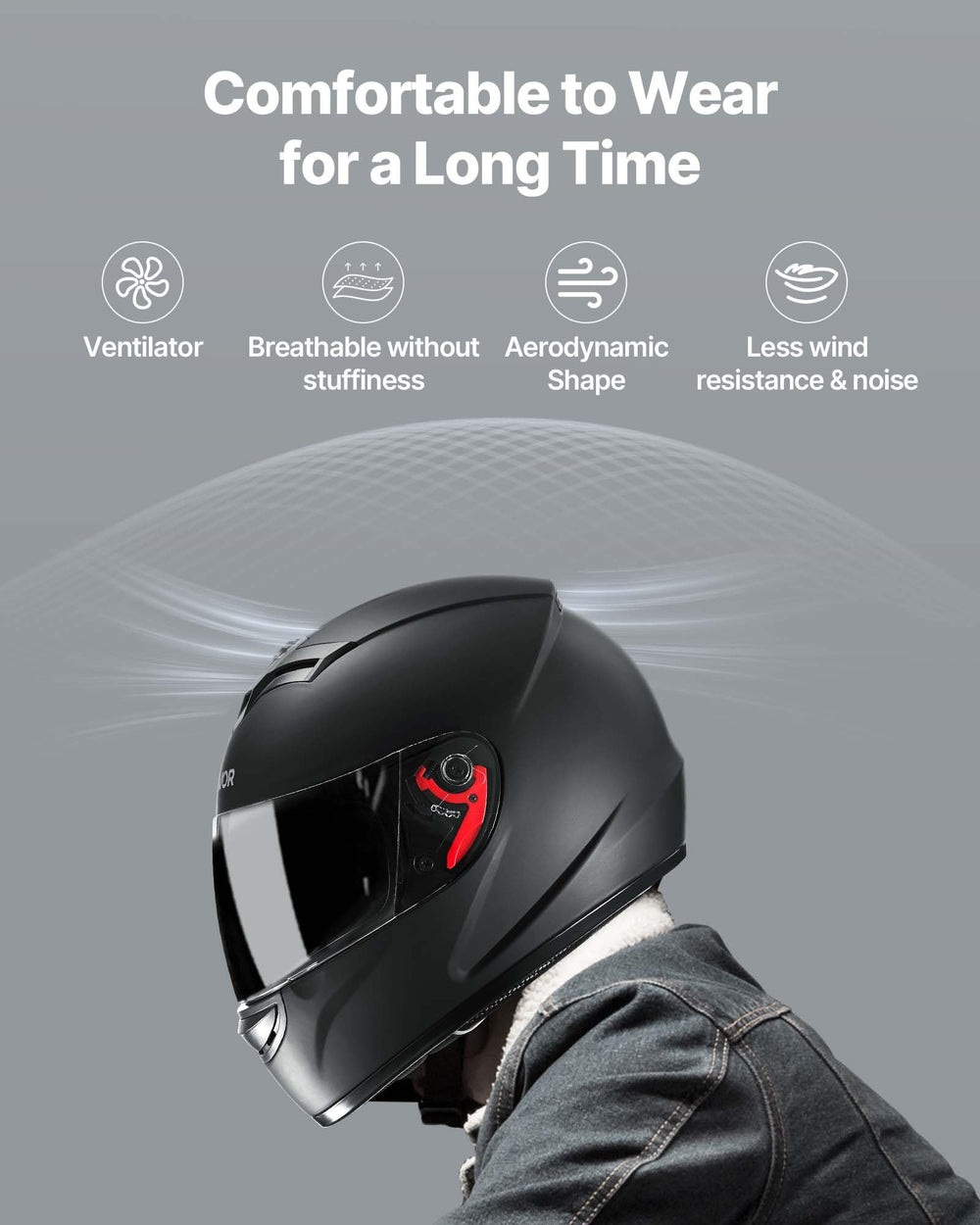 VEVOR vented design and airflow channels for cool rides