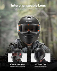 VEVOR helmet with detachable washable liner for easy maintenance and freshness