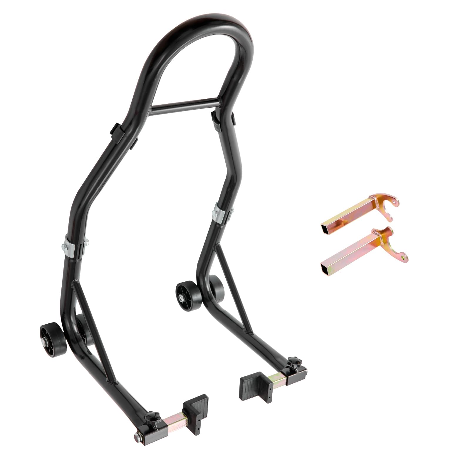 VEVOR rear wheel stand supports up to 850 lbs for heavy bike maintenance.