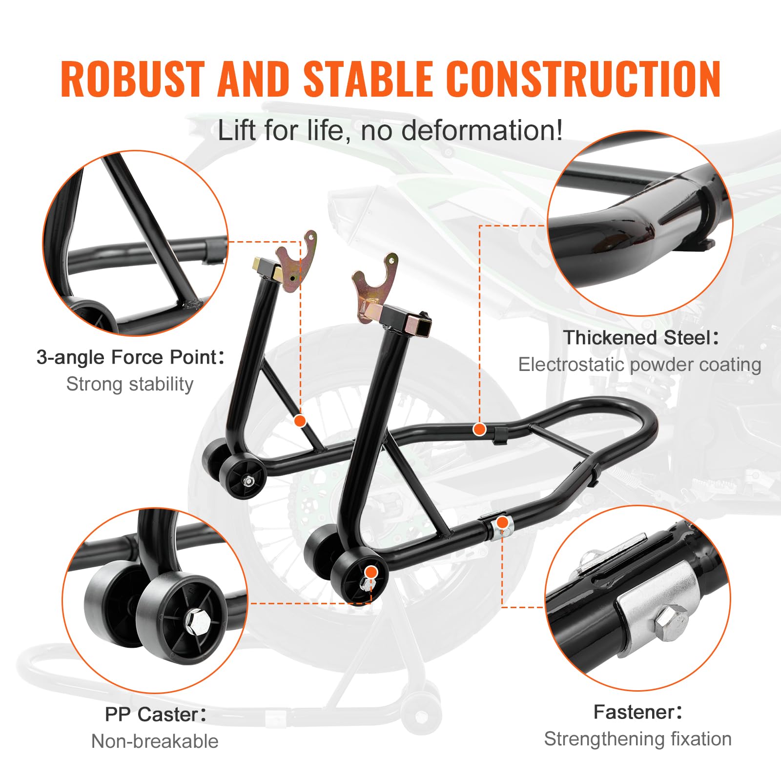 VEVOR assembly guide image demonstrating quick setup