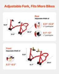 VEVOR rear wheel stand with U+L fork swingarm for stable support