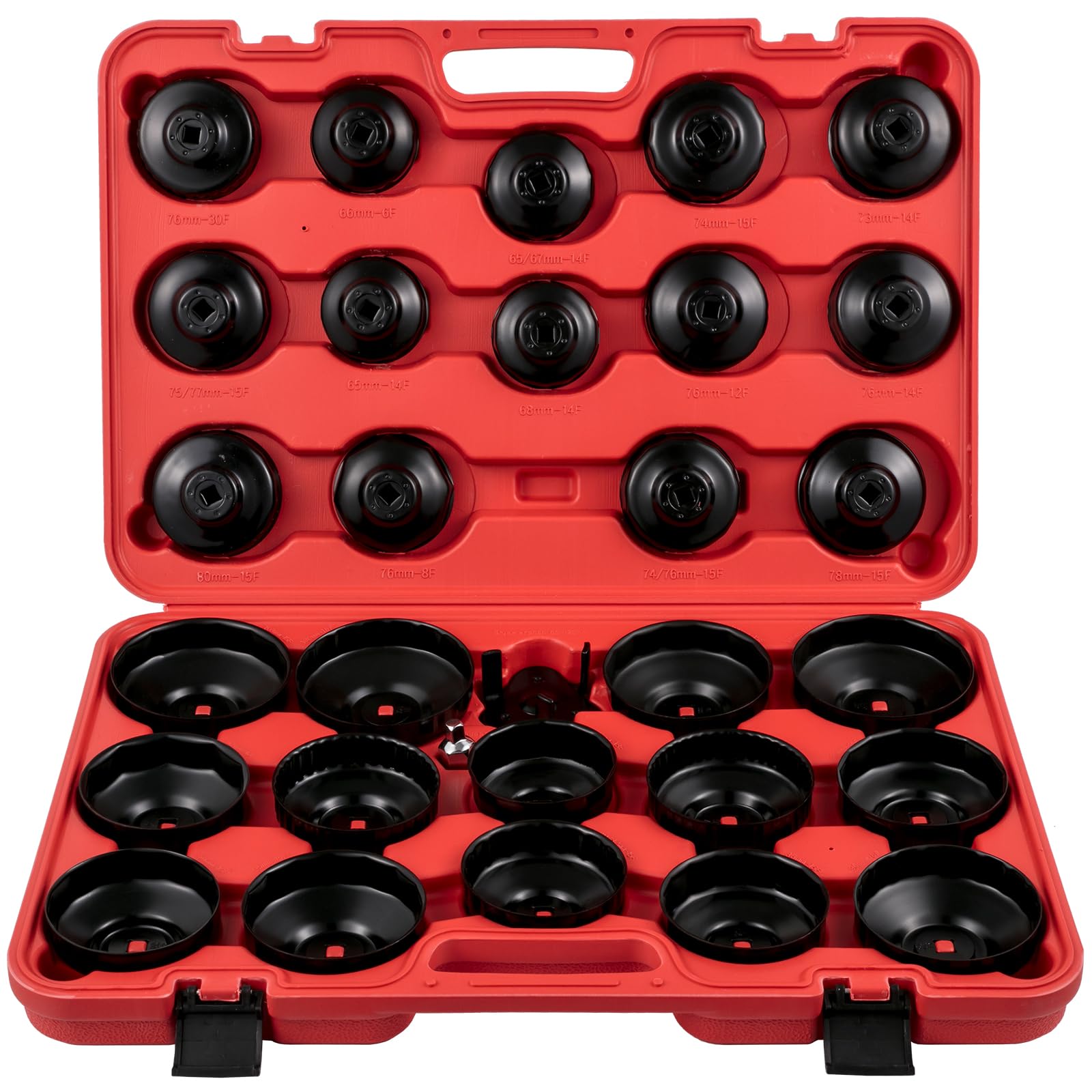 VEVOR oil filter socket set 30pc in case for organized quick access.