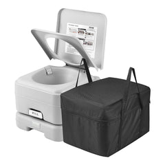 VEVOR portable toilet camping compact dimensions for easy carrying and storage.