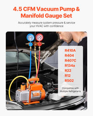 VEVOR PRO-manifold gauge provides accurate pressure readings in real time