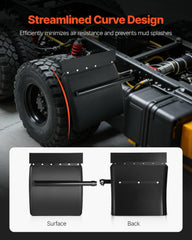 VEVOR Quarter Fender 24x24 side view right reduces road debris contact.