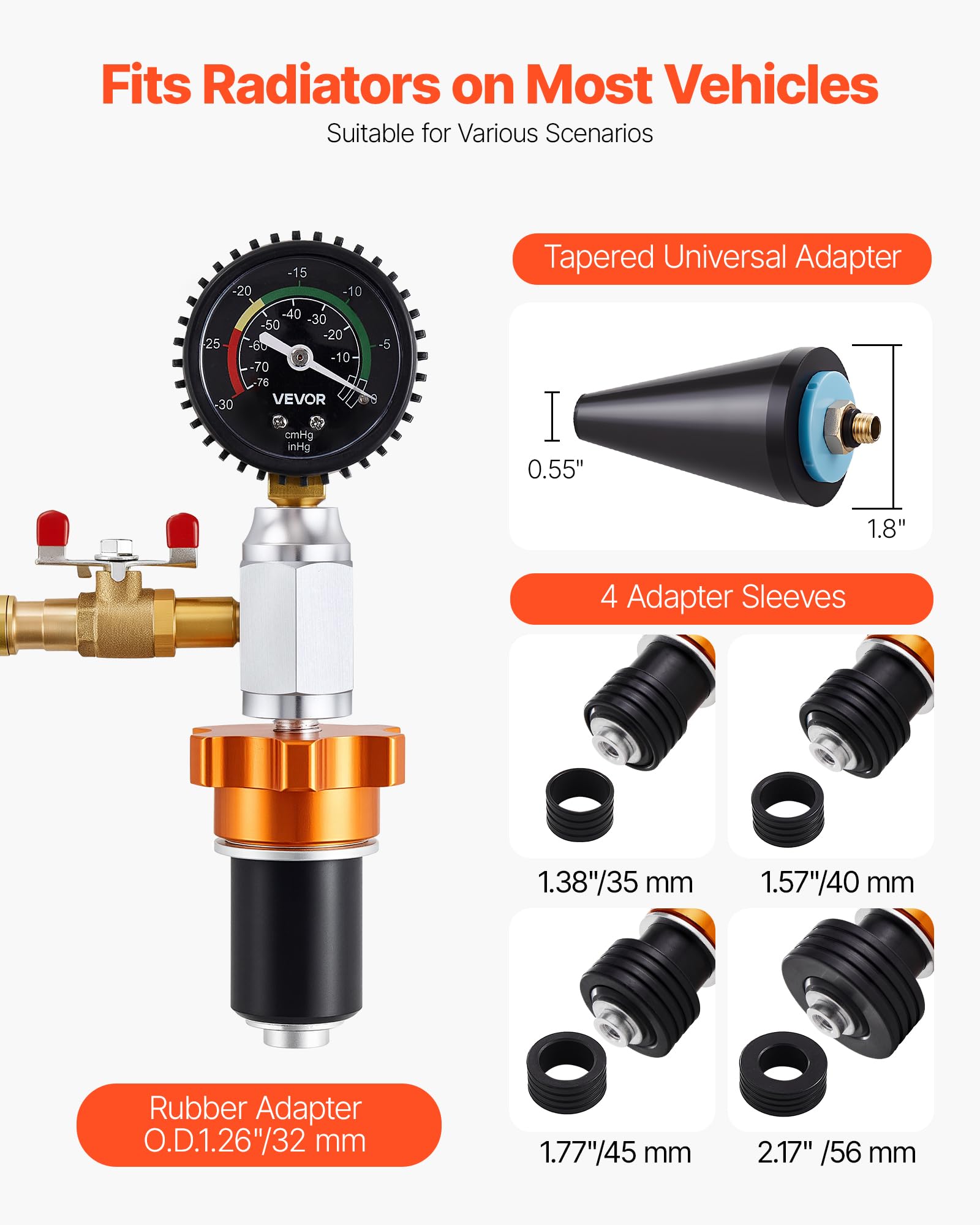 VEVOR Radiator Vacuum Refill Kit fill hose delivers debris-free coolant transfer