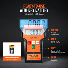 VEVOR refrigerant scale case protects the device during transport.