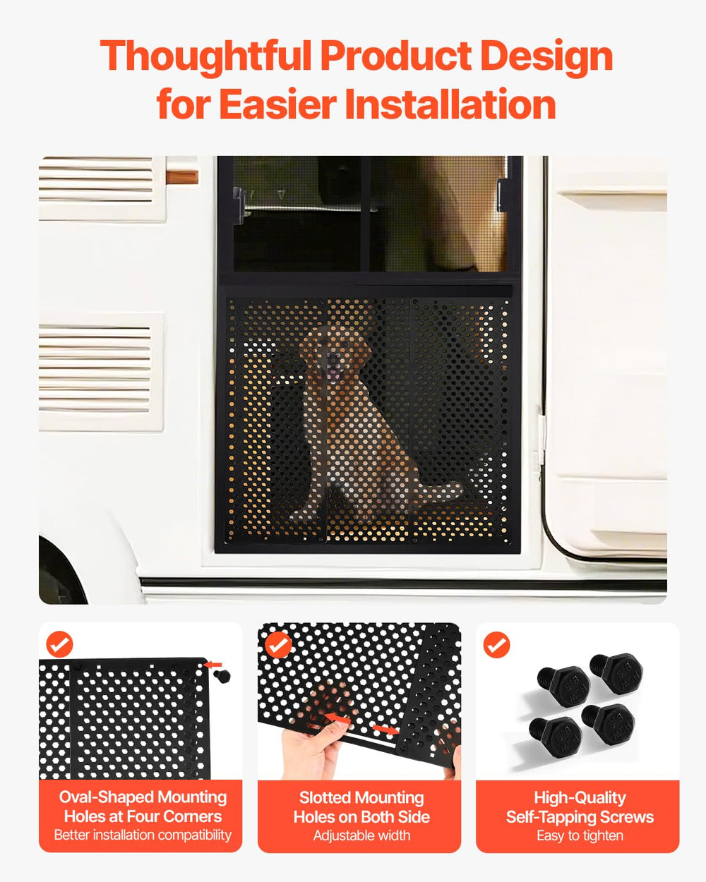 VEVOR RV screen door protector features breathable mesh for improved airflow