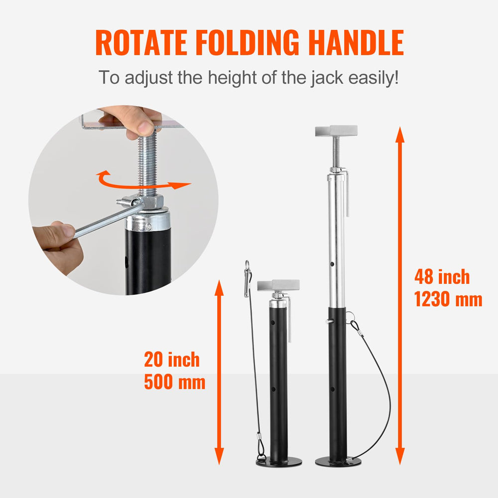 VEVOR folding handle enables smooth height adjustment