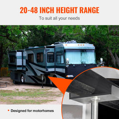 VEVOR stabilizer height range 20 to 48 inches for versatile RV fit