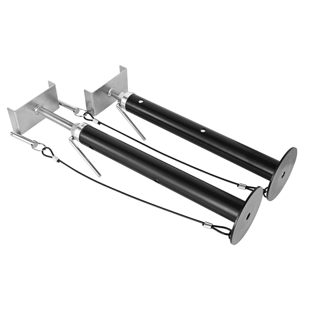 VEVOR nine-image set shows durable, adjustable RV stabilizers