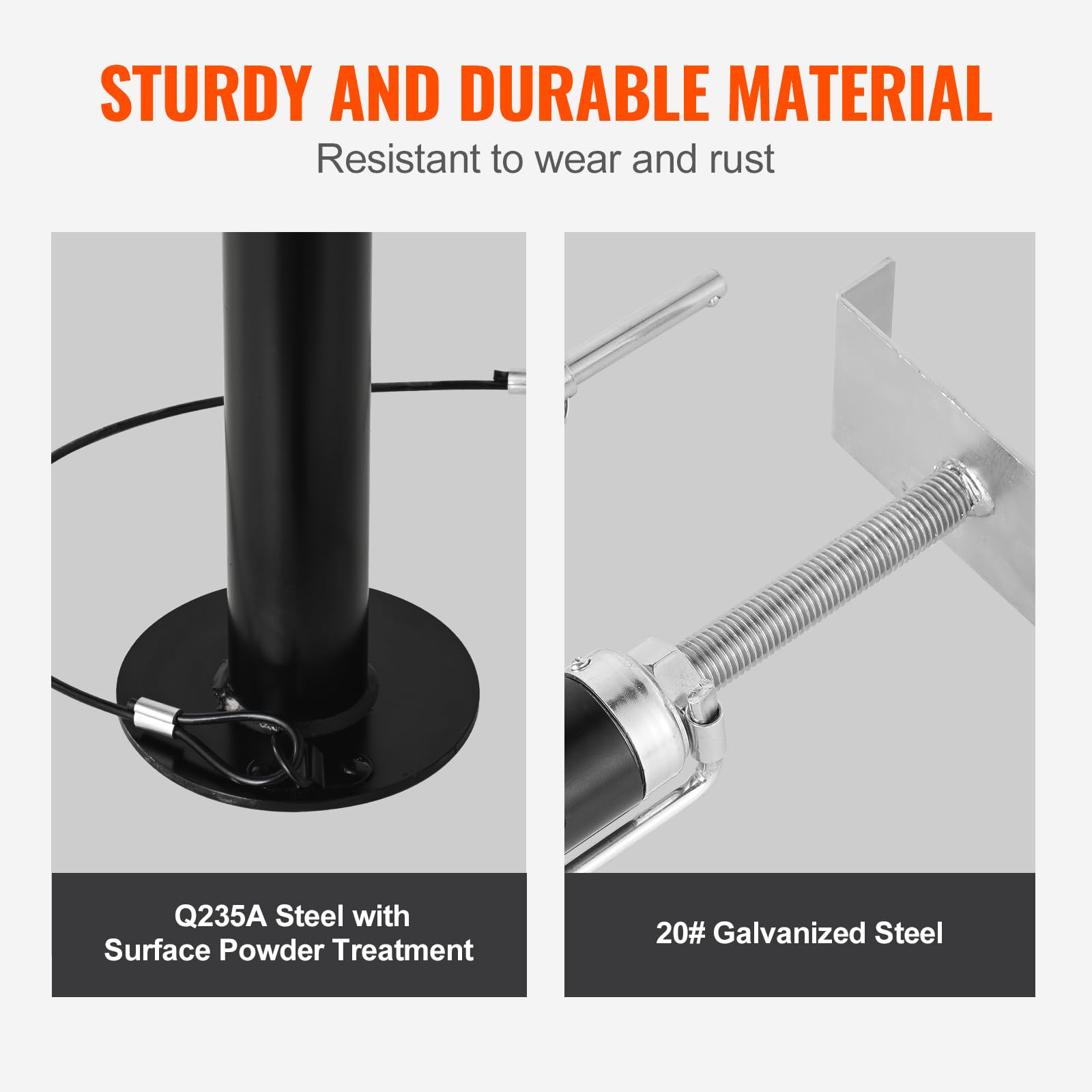 VEVOR spray-plastic coated base resists corrosion and wear