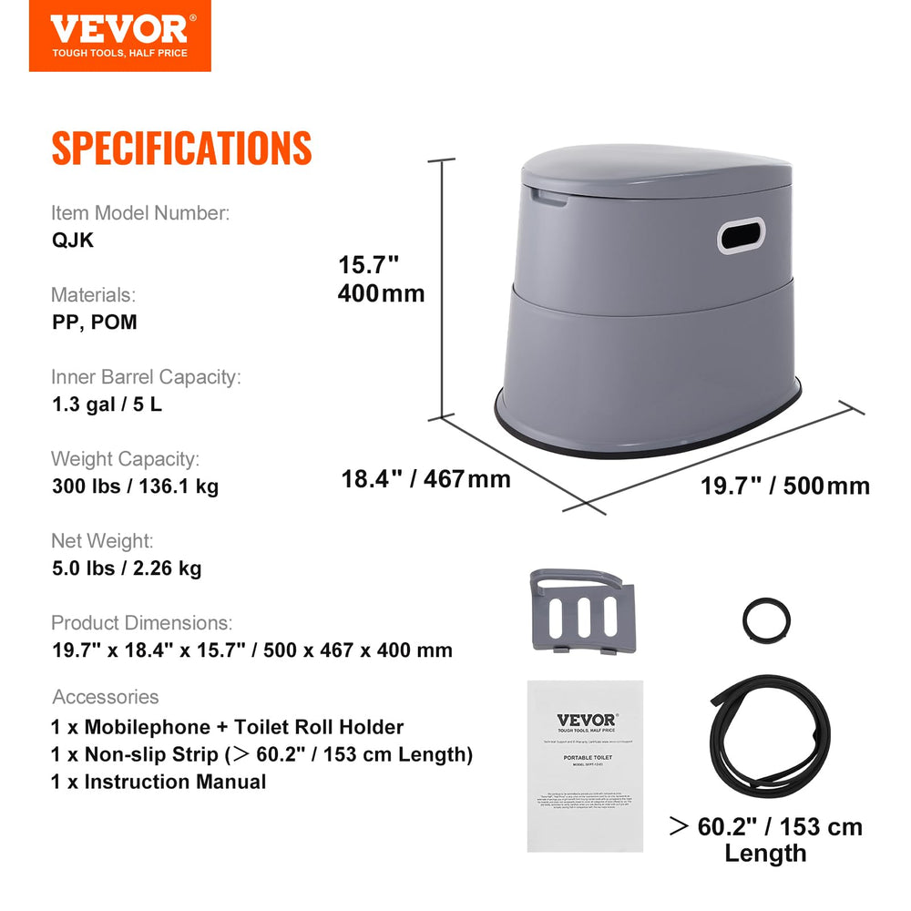 VEVOR RV Toilet wide seat offers comfortable seating for adults