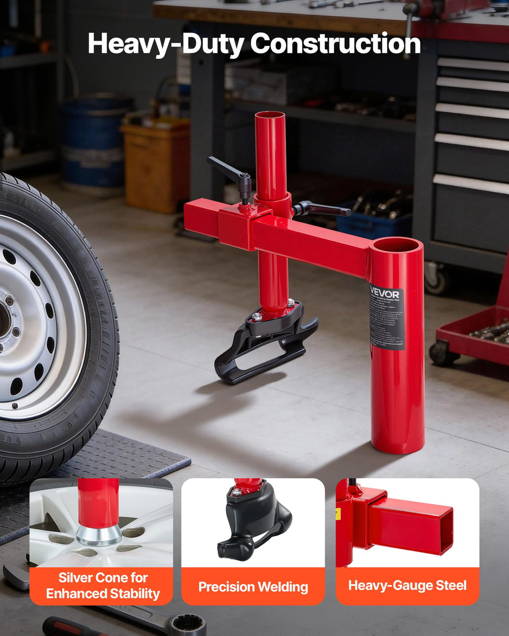 VEVOR silver cone stabilizes wheel hub during mounting and demounting
