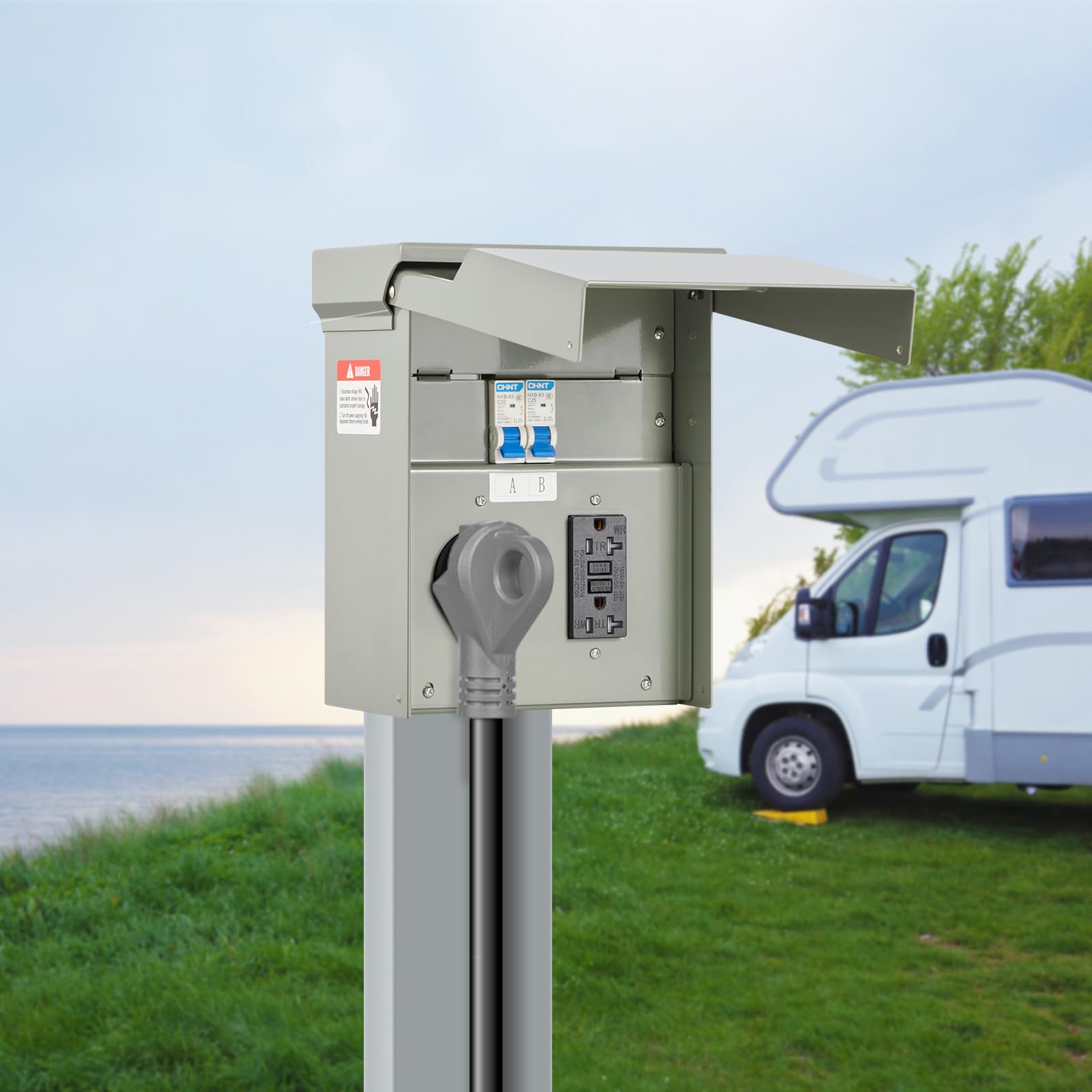 VEVOR Grounding wires pre-connected for quick secure setup.