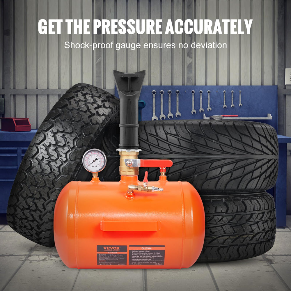VEVOR Tire Bead Seater duck-bill barrel showing air-injection at a safe distance