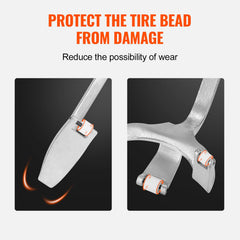 Rugged carbon steel construction of the VEVOR tire tool set.