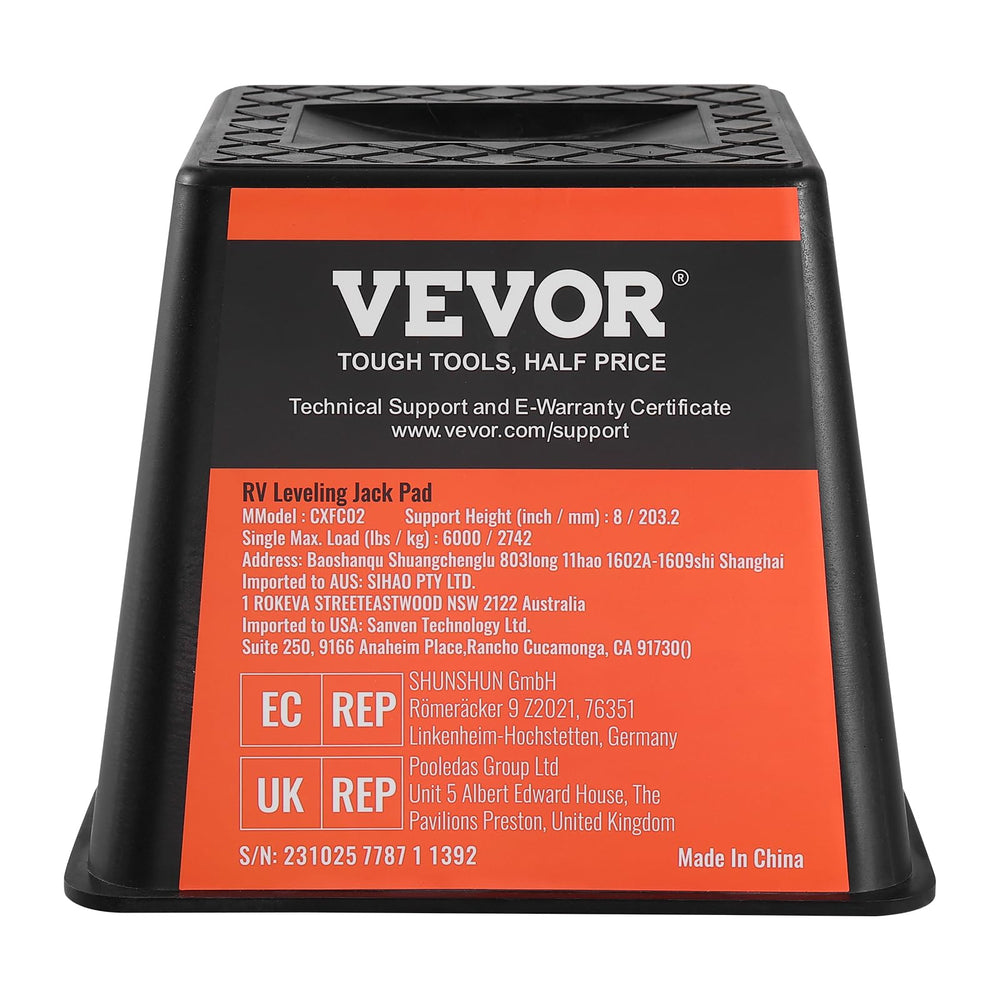 VEVOR trailer jack block delivers stable camping solution on varied terrain.