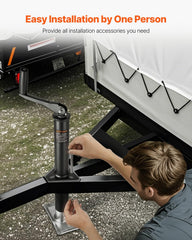 VEVOR trailer jack hardware and installation instructions included.