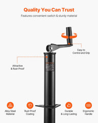 VEVOR swivel-up design enables easy alignment with trailer tongue.
