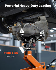 Adjustable width plate accommodates transmissions of different sizes