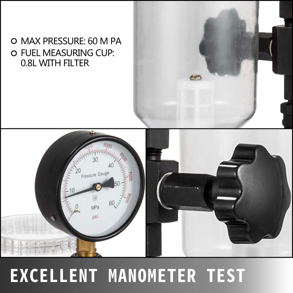 VEVOR transparent fuel cup 0.8L with Bosch filter for clear testing
