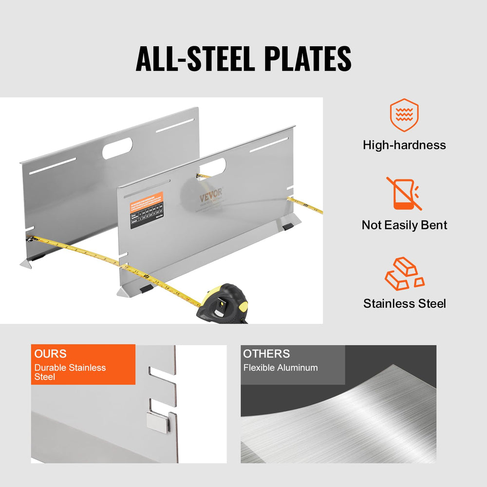 VEVOR triangular base provides stable, non-slip footing during measurements.