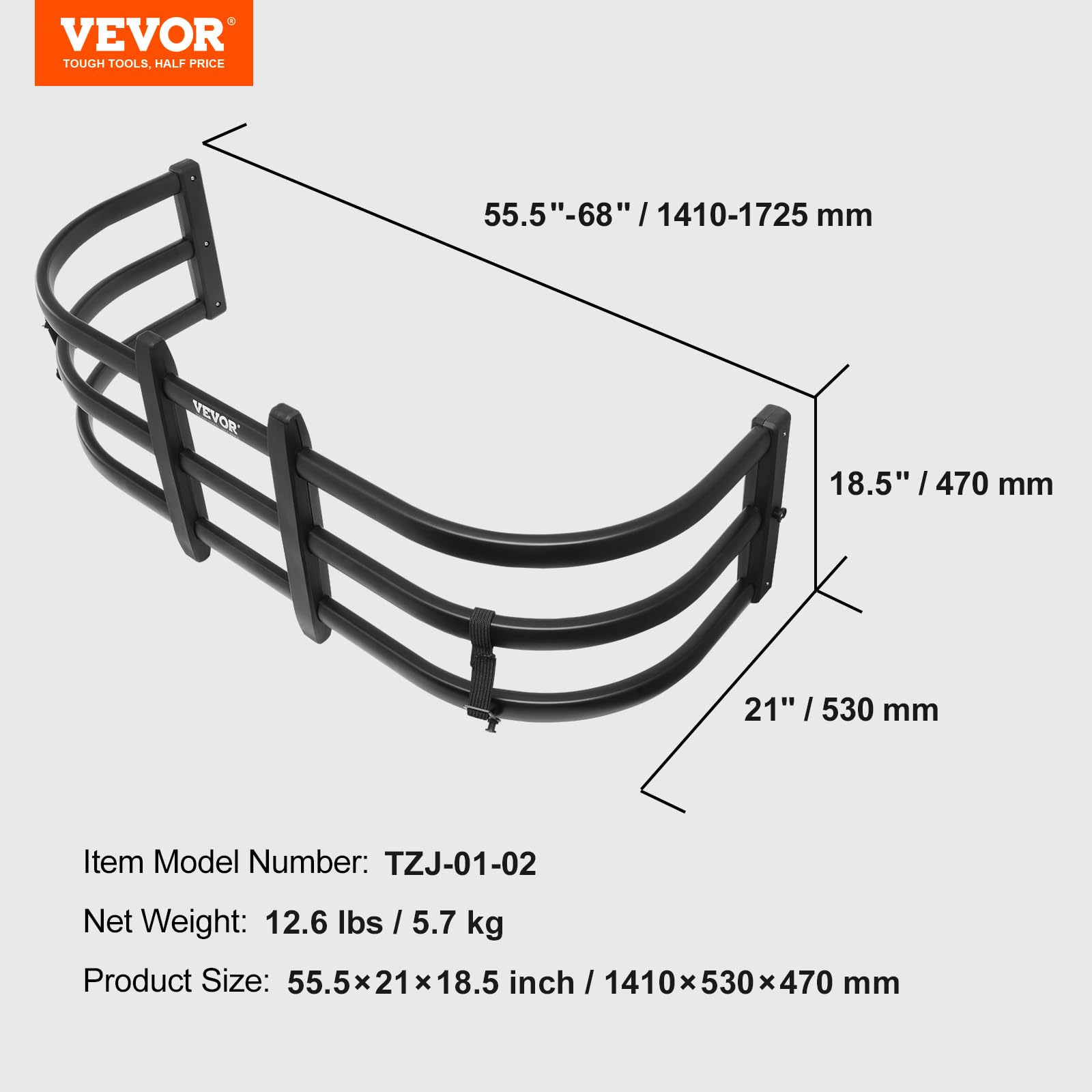 VEVOR lightweight design adds versatility without adding noticeable vehicle weight.