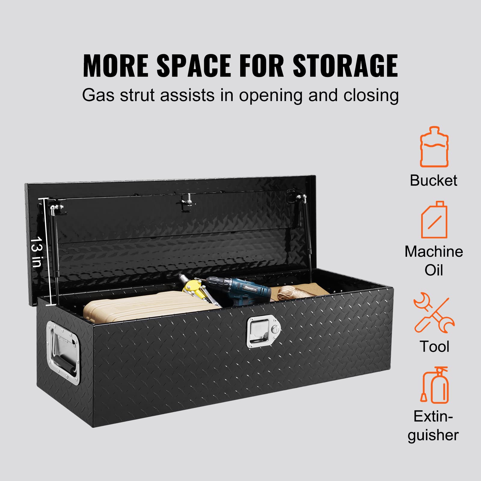 VEVOR toolbox corner protection prevents damage during transport.