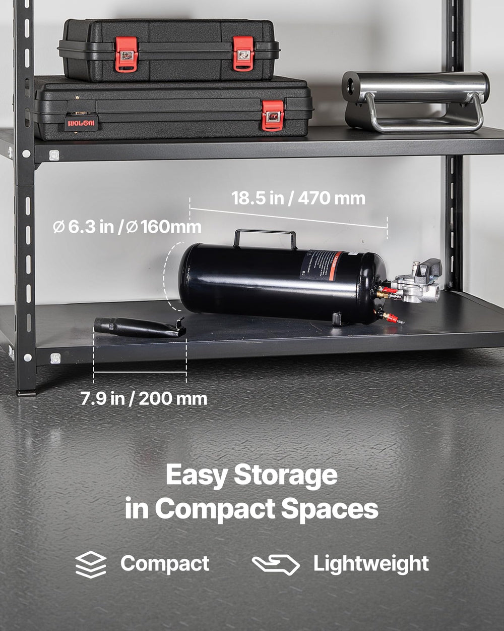 VEVOR tubeless tire compatibility up to 21 inches demonstrated