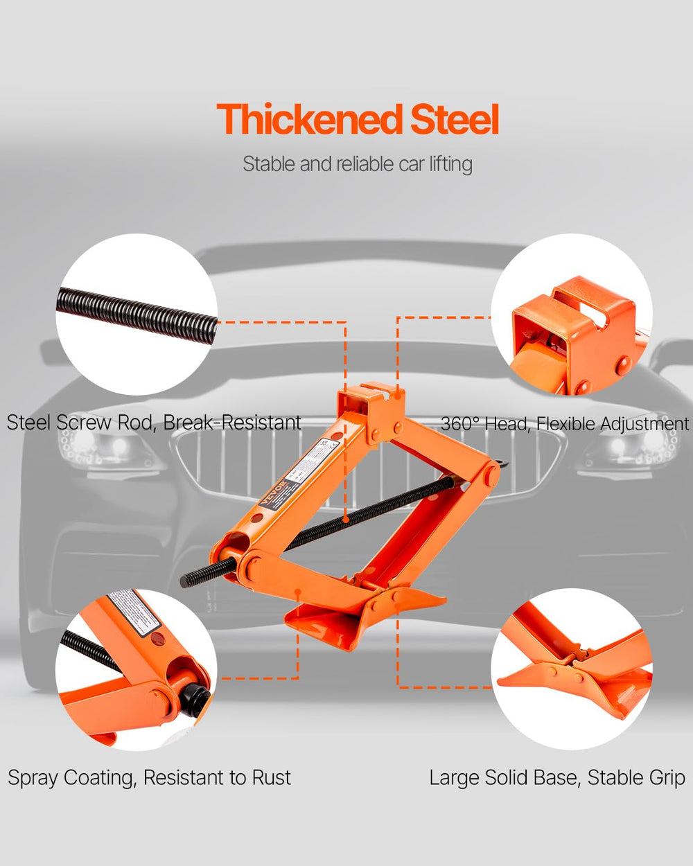Universal socket fits most tire screws for easy mounting