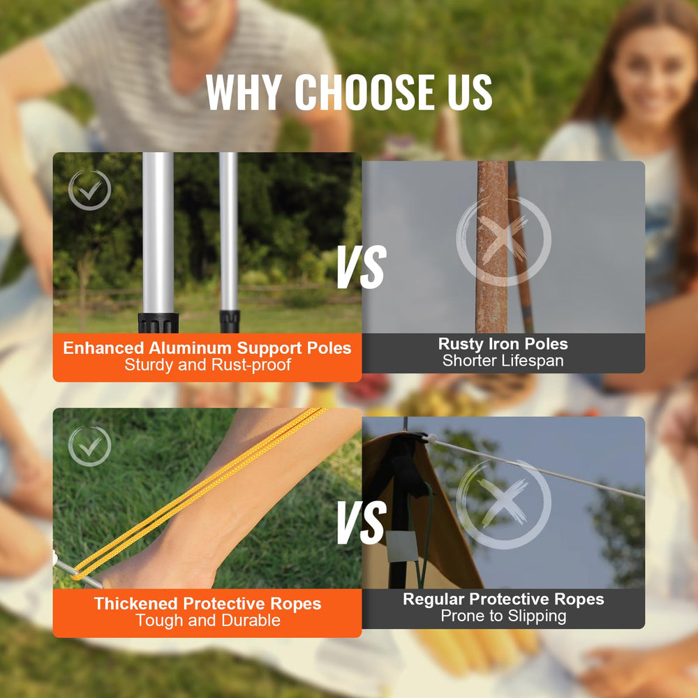 VEVOR UV50+ sun protection canopy shields from bright sun