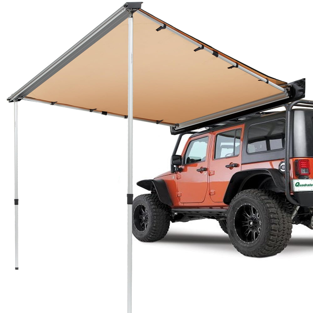 VEVOR vehicle awning fully deployed for outdoor shade and shelter