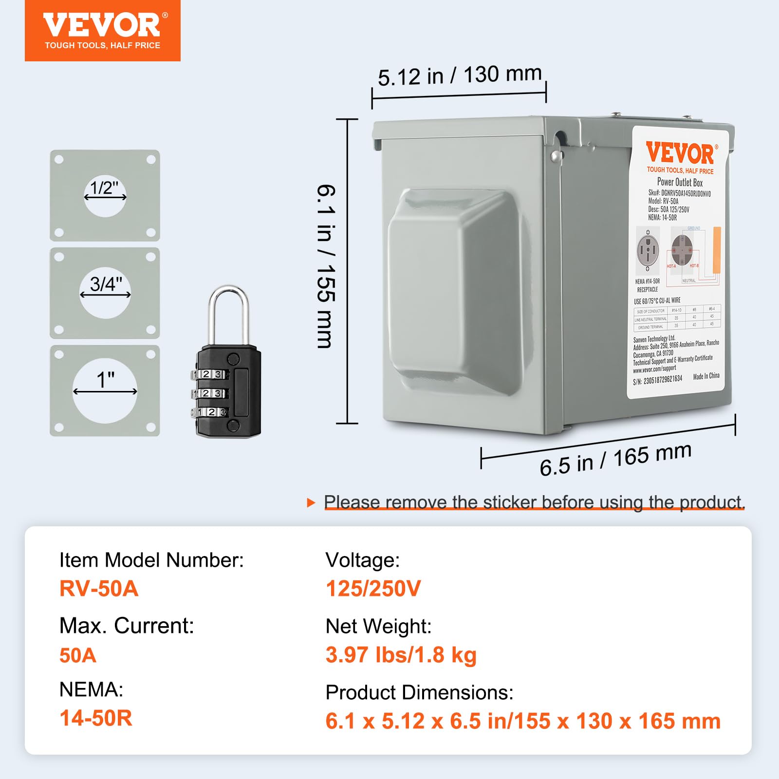 VEVOR versatile outdoor charging solution for RVs, EVs, and tools