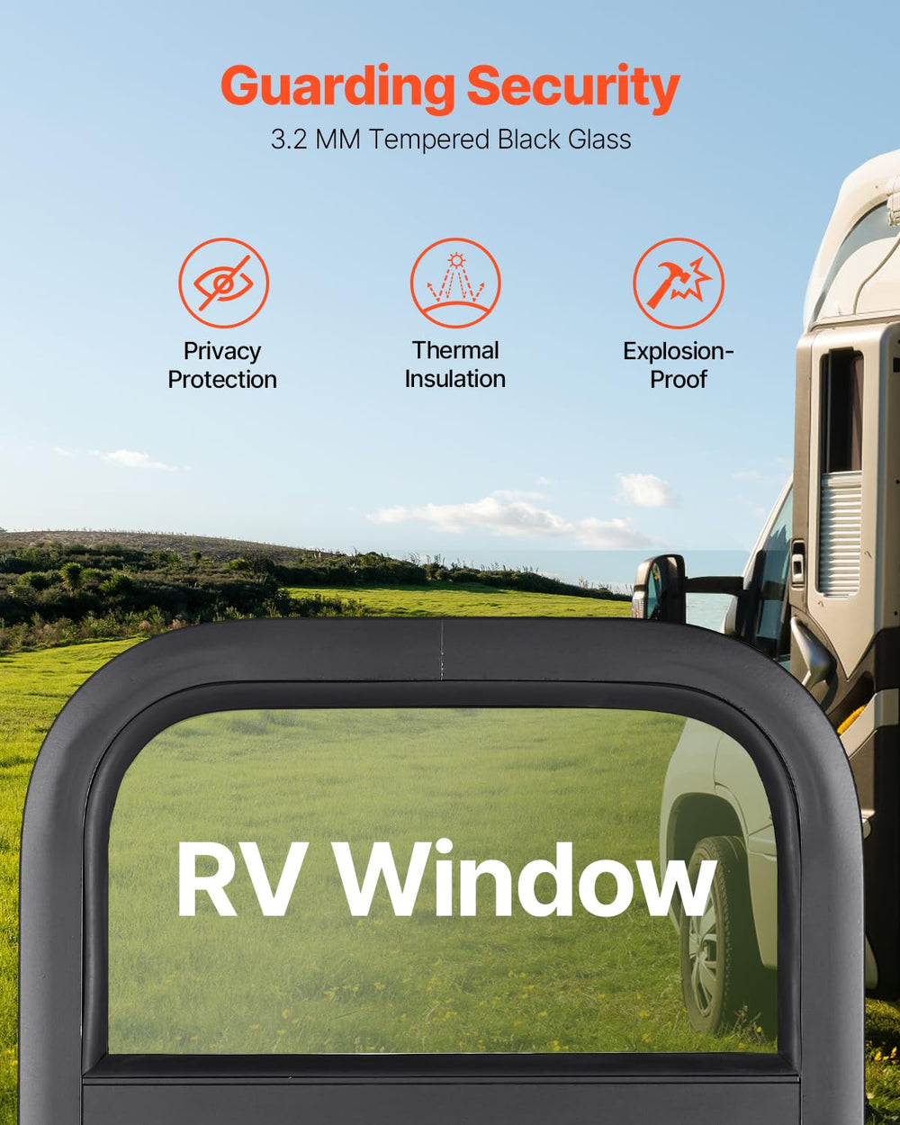 VEVOR vertical RV window net screen enables airflow while keeping insects out.