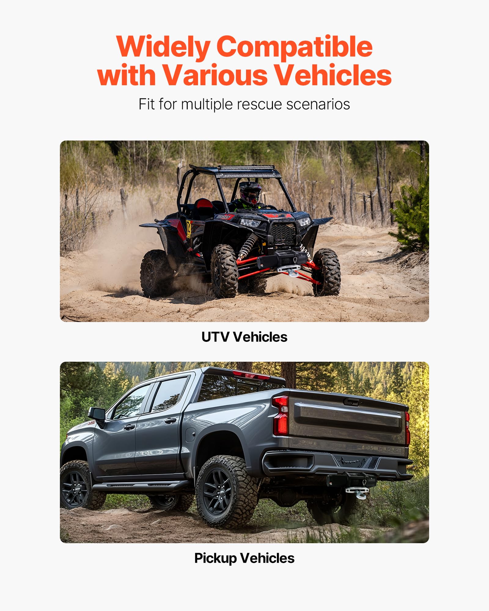 VEVOR ATV/UTV compatible winch mount for off-road use