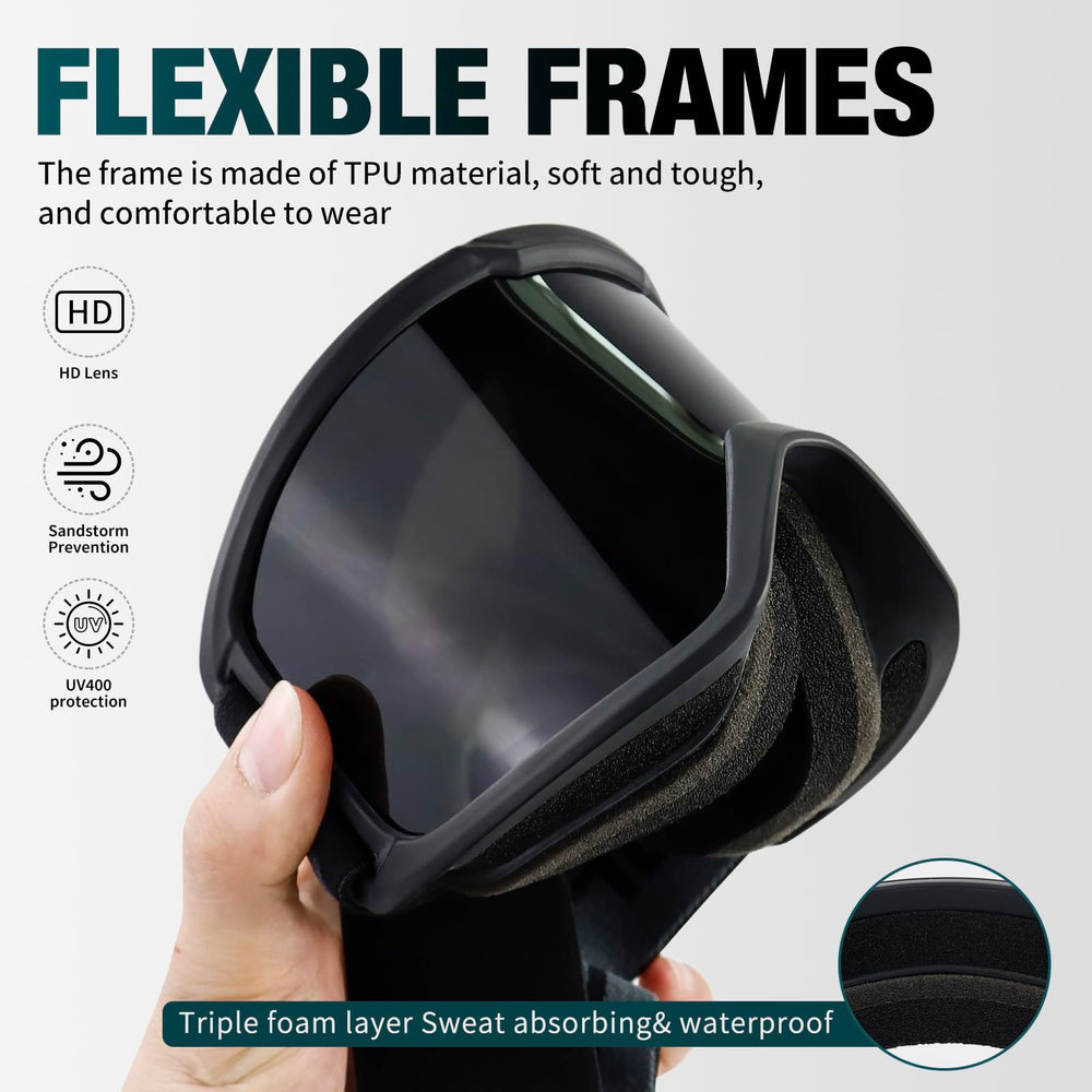 VEWOE OTG goggles over glasses fit for prescription eyewear under ride