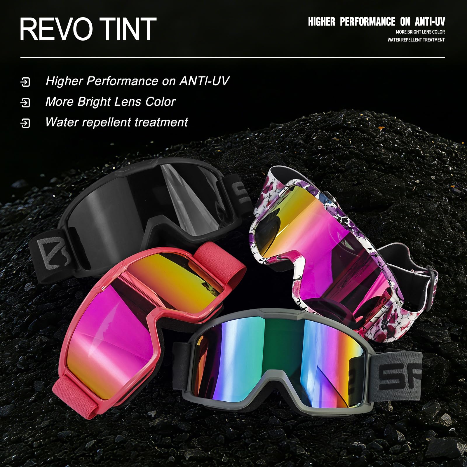 VEWOE PC lens high-impact resistance keeps visibility steady during jumps