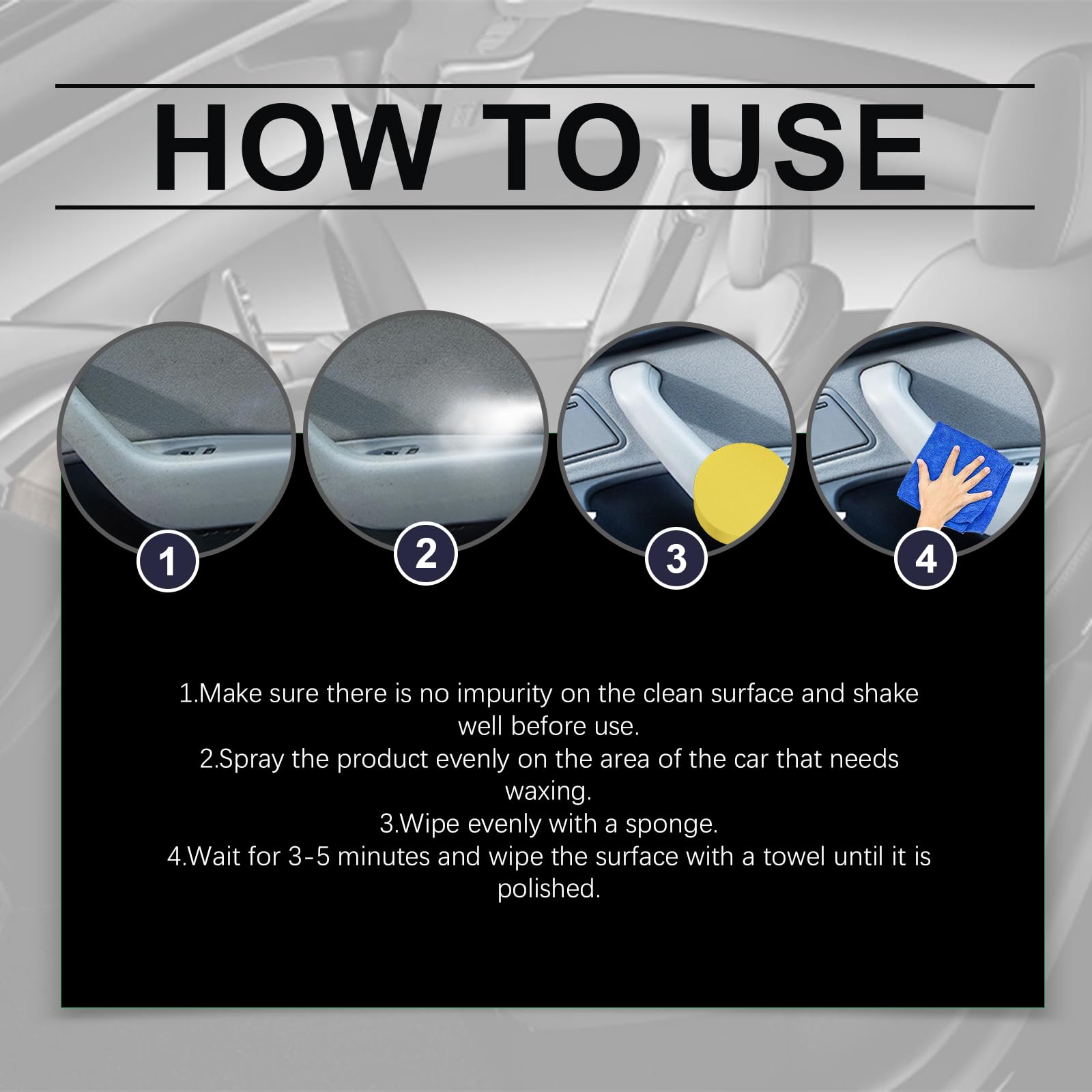 Vexoilux no-rinse-cleaning-solution simple spray wipe for fast interior upkeep