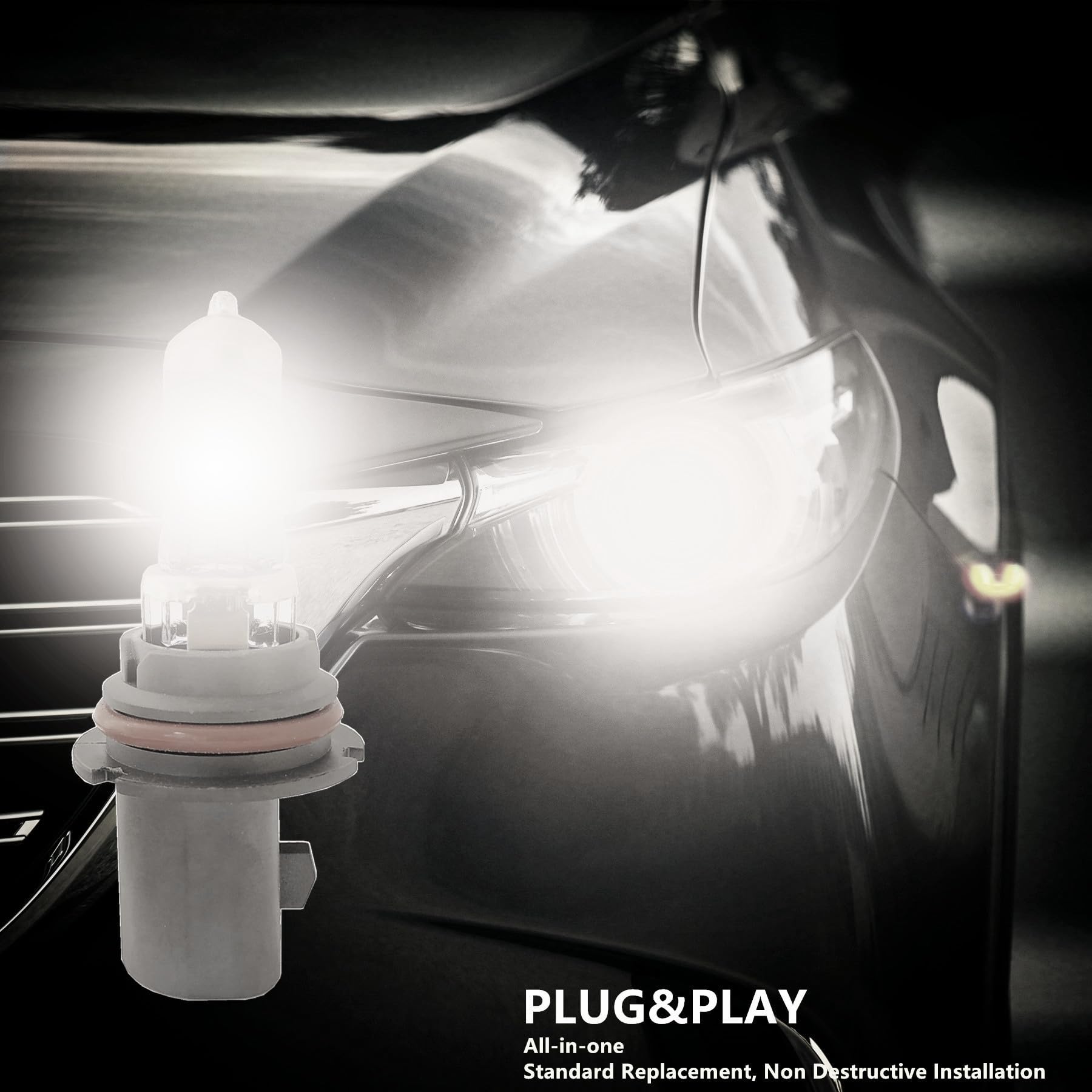 VEXONEYE 9007HB5 packaging includes two bulbs for paired replacement