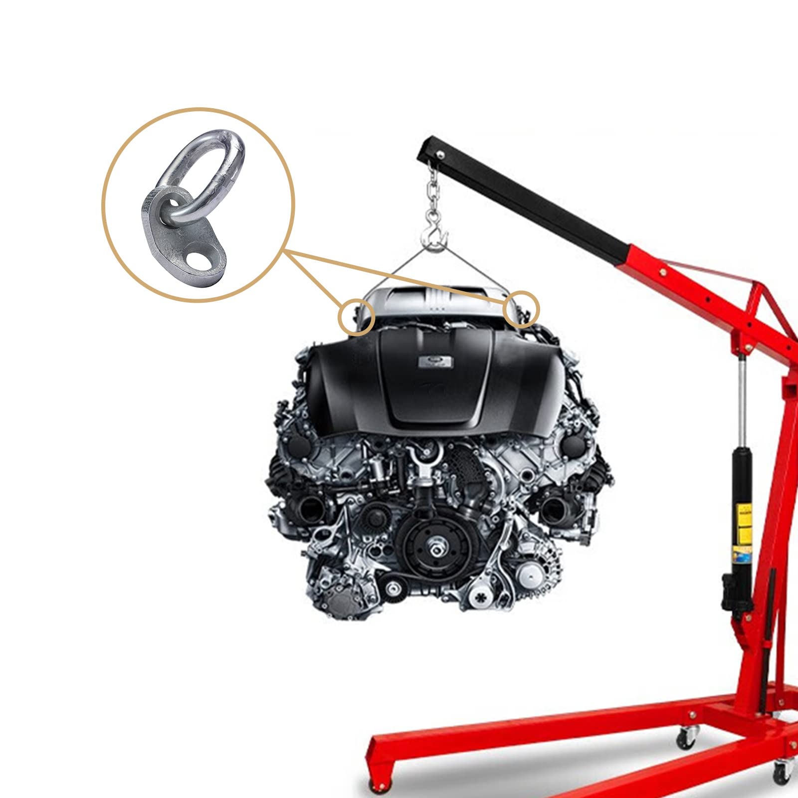 VEXPLO engine hoist-compatible mounting brackets simplify lift setup
