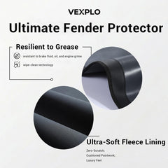 VEXPLO velvet-paint-protection surface guards against scratches and spills.