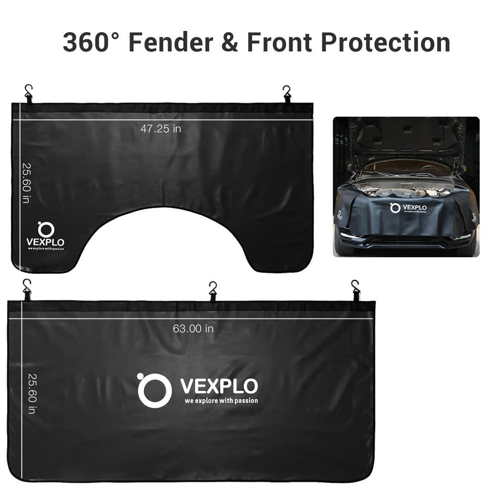 VEXPLO side fender skirts shield surfaces during service.
