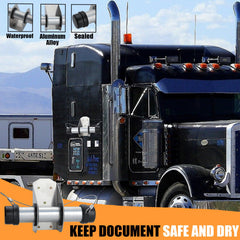 VEXPLO trailer document tube with rubber end caps protects contents from moisture.