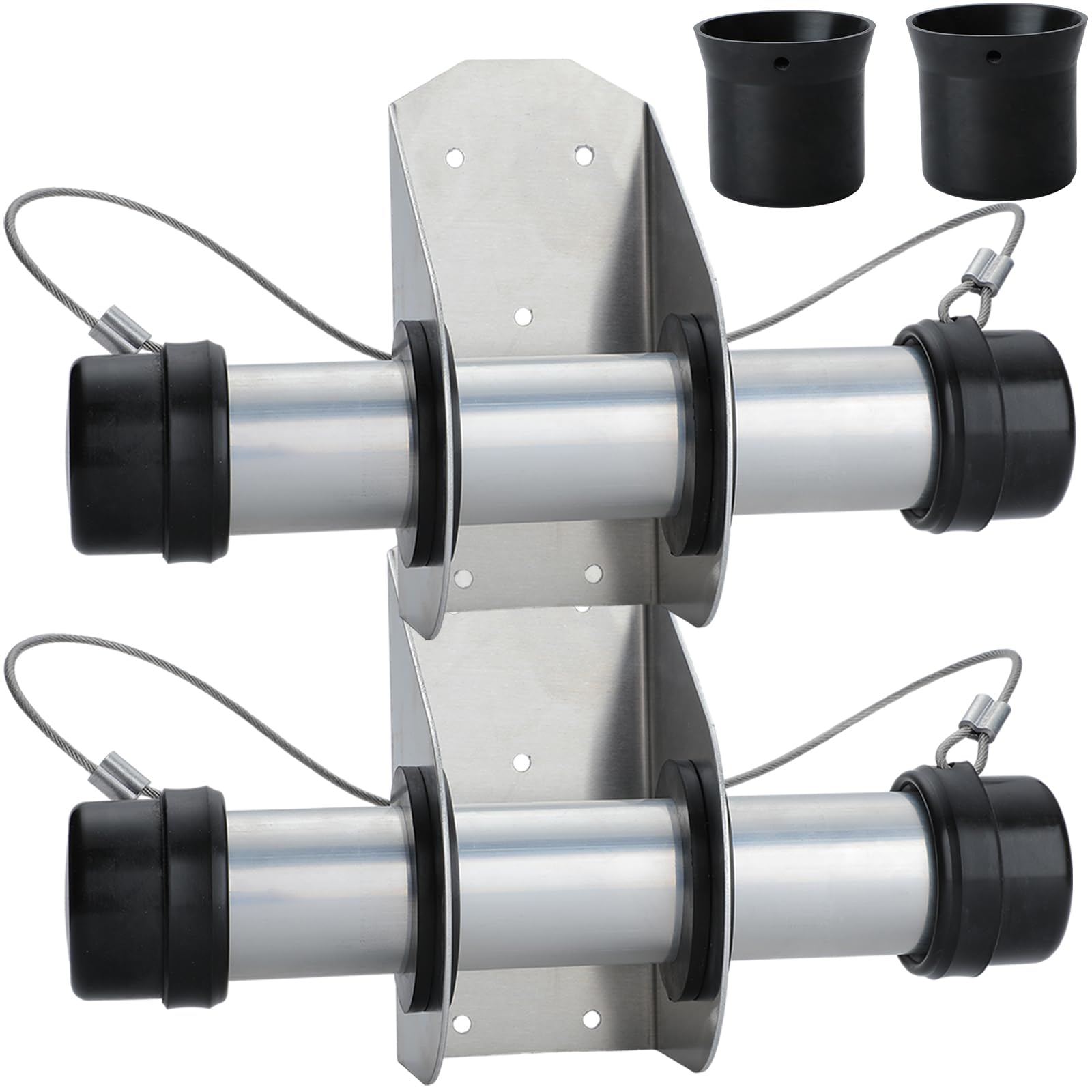 VEXPLO waterproof trailer document holder in aluminum tube keeps papers dry on the road.