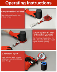VEXTHYX 77750 non-slip grip ensures control with greasy hands.
