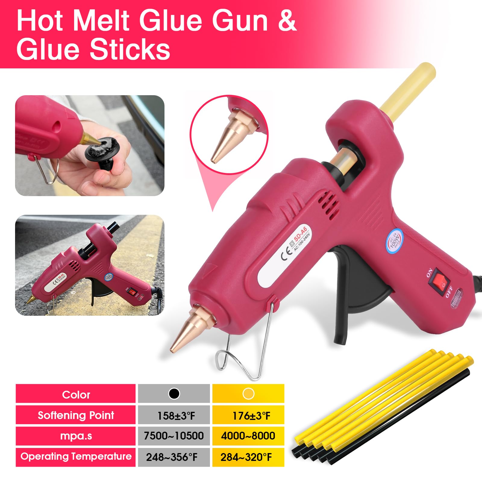 VEXTRO 100W glue gun speeds up repair sessions