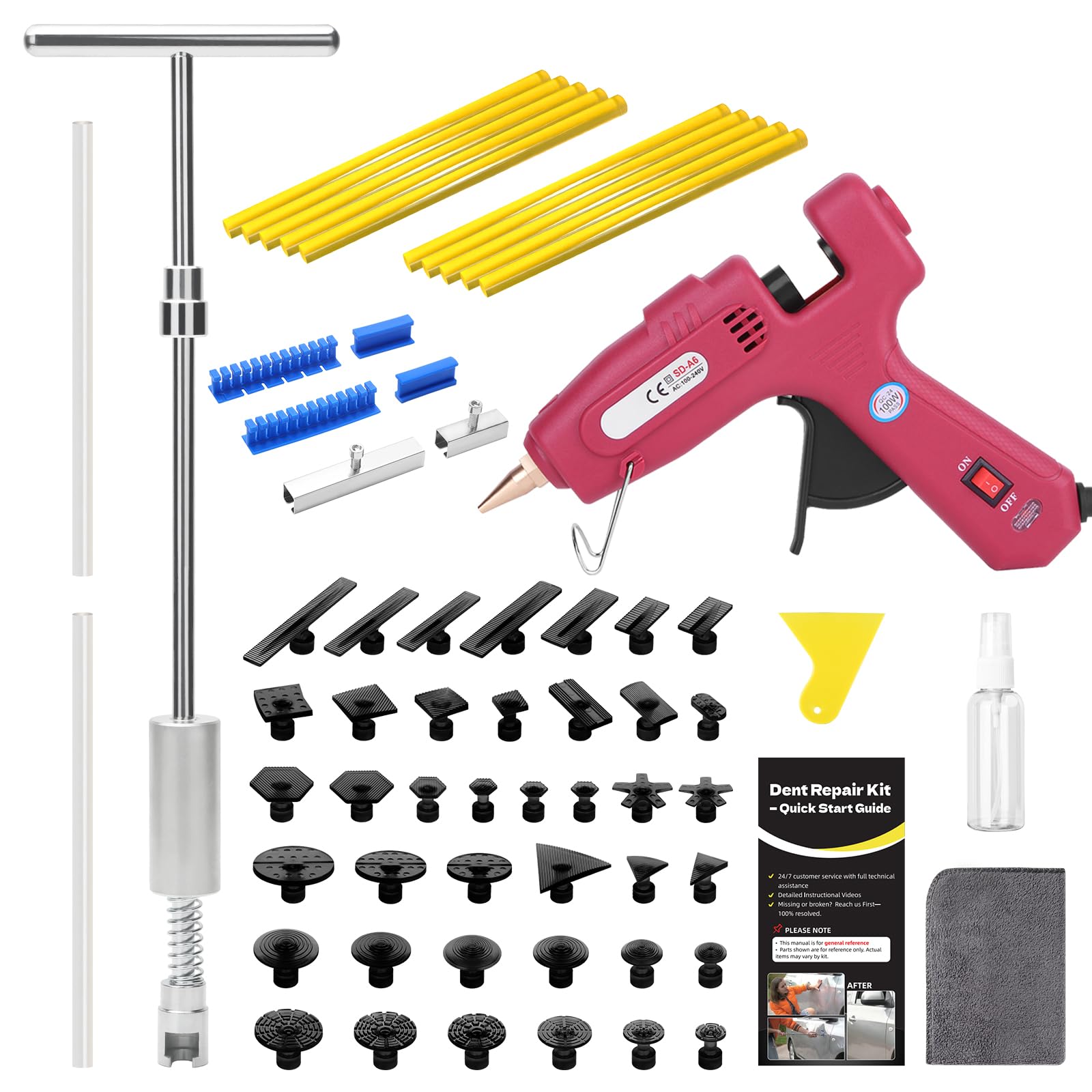 VEXTRO dent puller kit with slide hammer in action for easy dent removal
